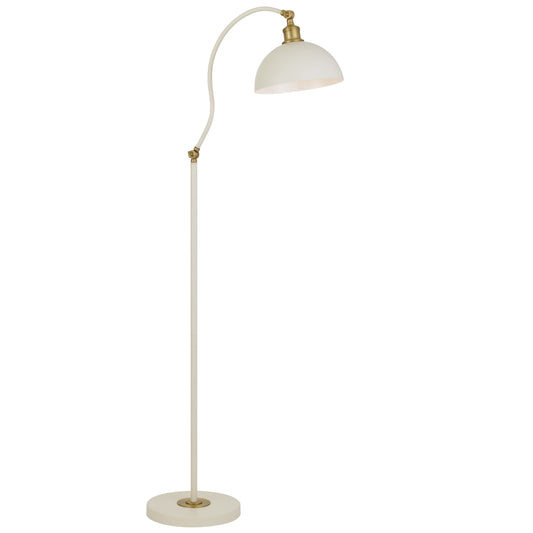 TFS FLOOR LAMP 25wE27max L375 W280 H:1550 SHADE D:250 H:215 BEIGE SATIN/ BRASS