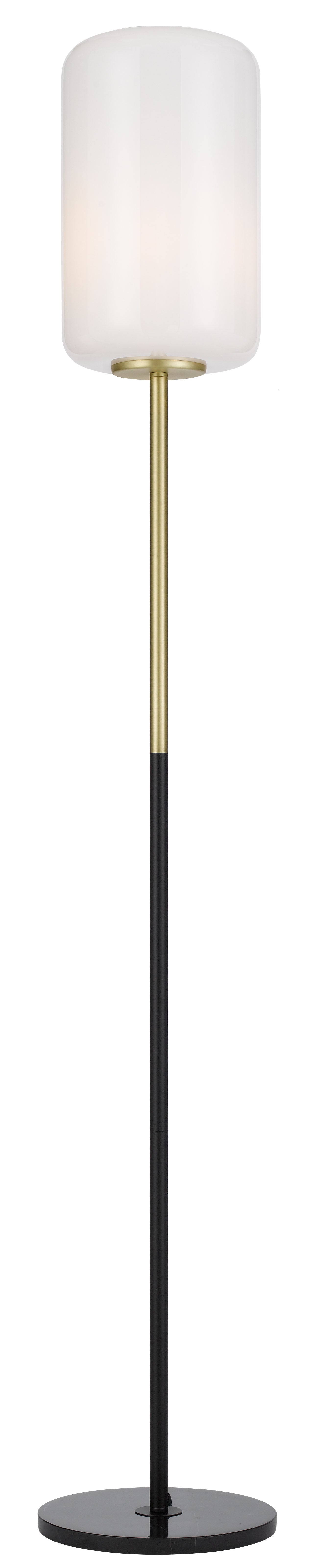 TFS FLOOR LAMP 25wE27max H:1520 D:210 BRASS MATT/BLACK MARBLE/OPAL