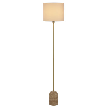 Segovia TFS FLOOR LAMP 25wE27max D:300 H:1550 FOOT SWT BEIGE TRAVERTINE/ANT GOLD/CREAM