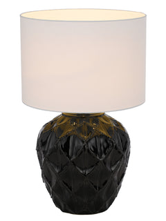 TFS CERAMIC TABLE LAMP 25wE27max D:330 H:540 BLACK / WHITE