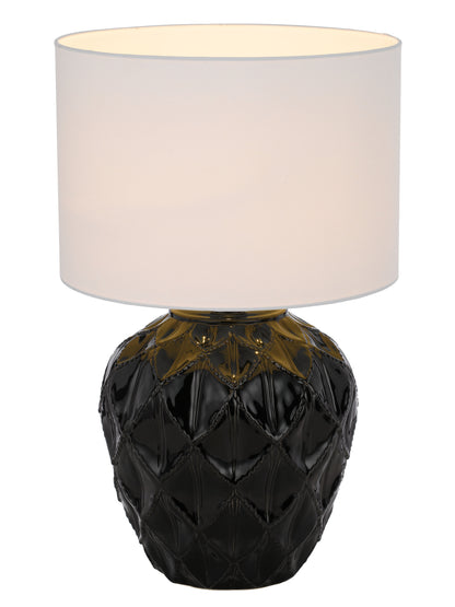 TFS CERAMIC TABLE LAMP 25wE27max D:330 H:540 BLACK / WHITE