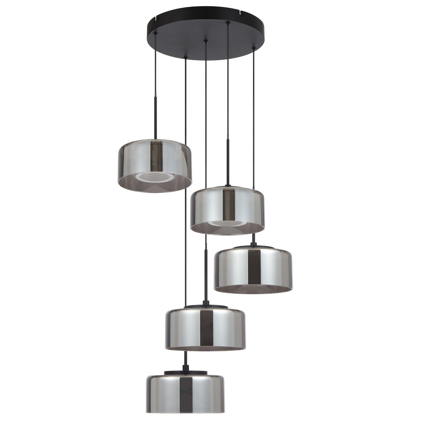 TFS 5LT PENDANT 40w 3CCT 3000k-5000k D:440 H:70 2750Lm NON-DIM cab.3M BLACK SANDY