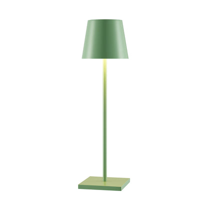 TFS RECHARGEABLE TABLE LAMP 3wLED D108 H380 IP54 1.5M 3000 K 300LM 2X2000mah GREEN SATIN