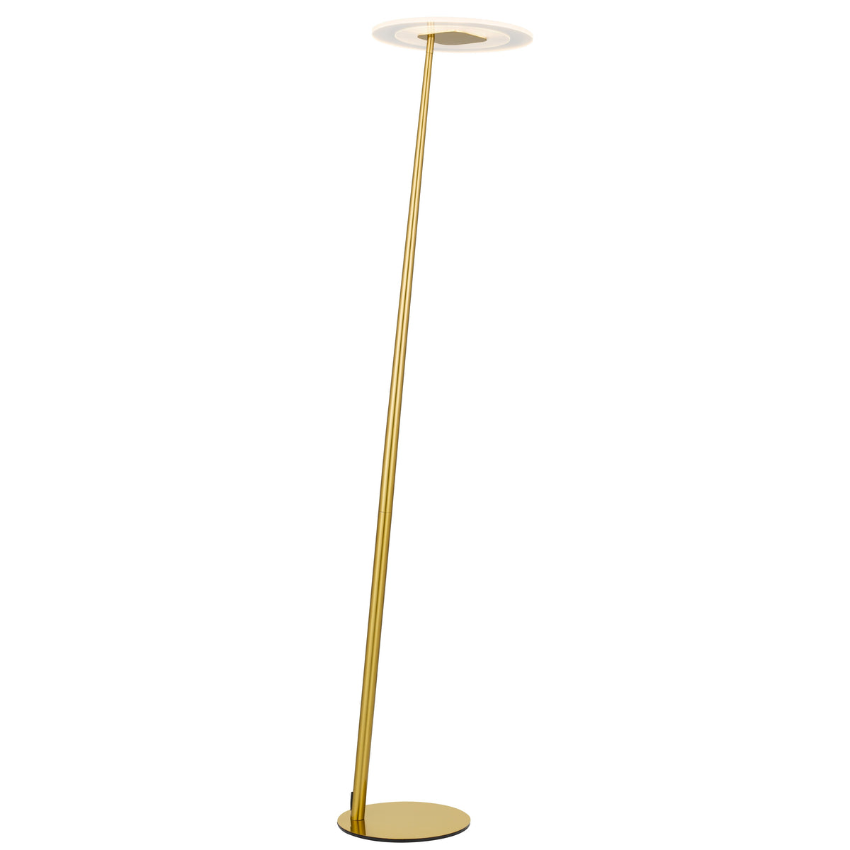 TFS LED FLOOR LAMP 12wLED 3CCT DIM 1800LM H1550 D350 foot swtch ANT GOLD
