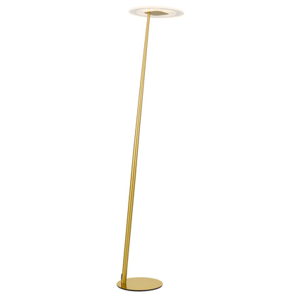TFS LED FLOOR LAMP 12wLED 3CCT DIM 1800LM H1550 D350 foot swtch ANT GOLD