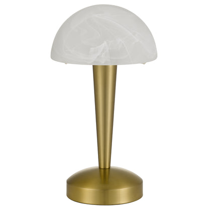 TFS TOUCH TABLE LAMP 5wE14 3000K D150 H265 NON-DIM ANT GOLD / ALABASTRO