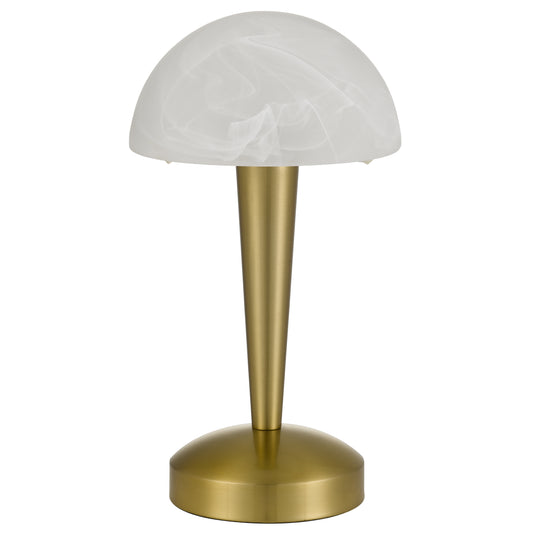 TFS TOUCH TABLE LAMP 5wE14 3000K D150 H265 NON-DIM ANT GOLD / ALABASTRO