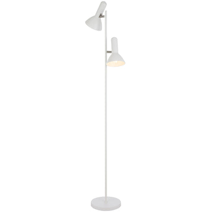 TFS 2LT FLOOR LAMP 2x25wE27max L240 W420 H1610 ON/OFF SWT ON HEAD WHITE