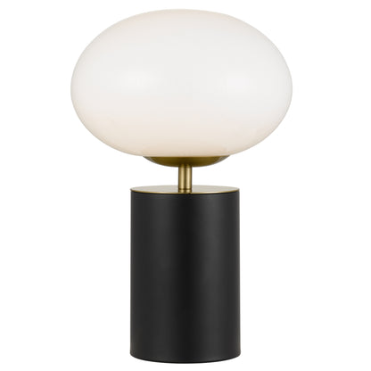 TFS TOUCH TABLE LAMP 5wE14 3000K D200 H320 BLACK / GOLD/ OPAL GLOSS