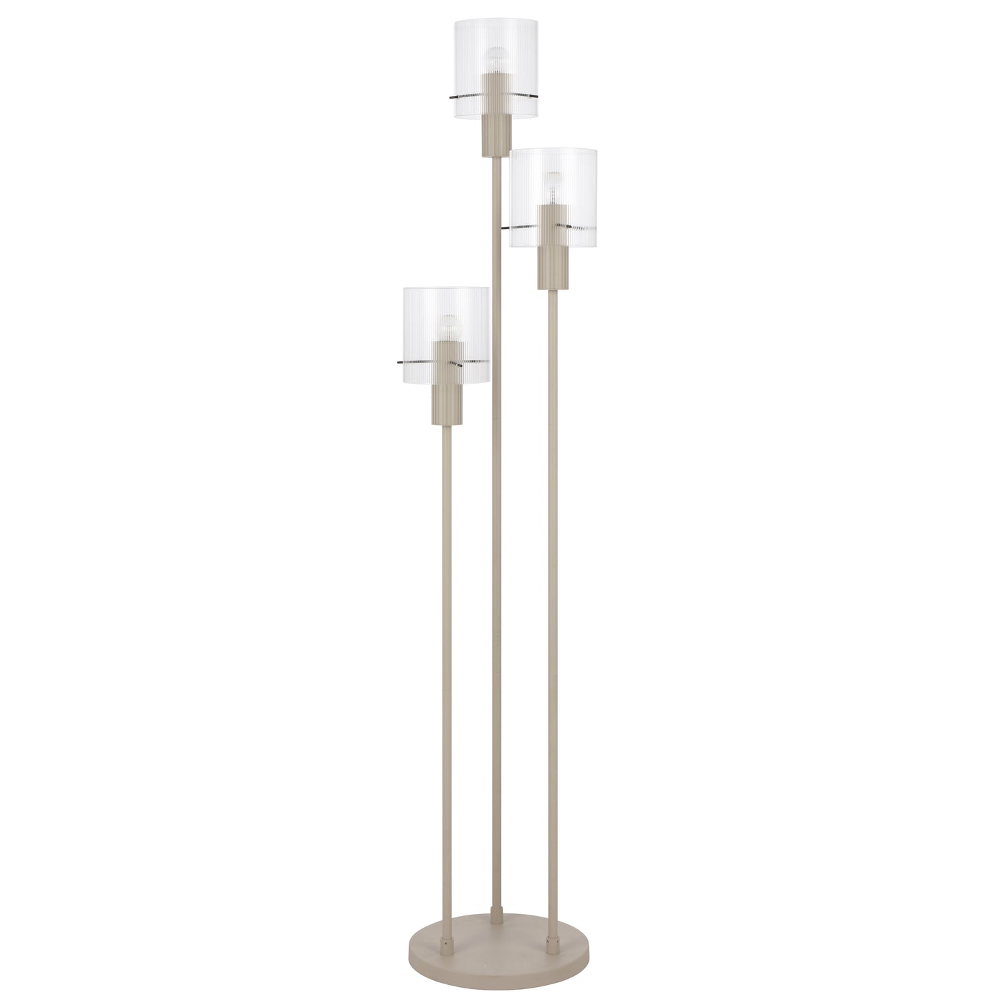 TFS FLOOR LAMP 3x25wE27max L:330 W:320 H:1560 foot swt GREY / CLEAR