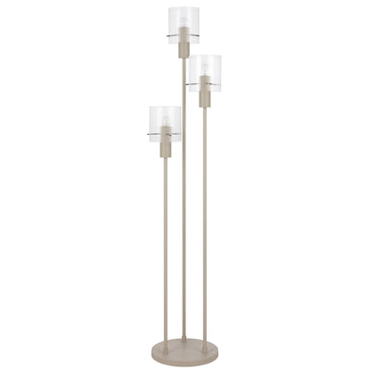 TFS FLOOR LAMP 3x25wE27max L:330 W:320 H:1560 foot swt GREY / CLEAR