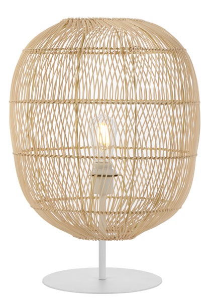 TFS 40 TABLE LAMP 25wE27max D400 H555 (2 parts) WHITE Base / NATURAL Shade