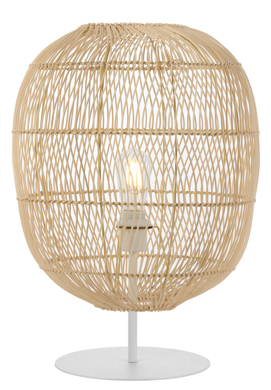 TFS 40 TABLE LAMP 25wE27max D400 H555 (2 parts) WHITE Base / NATURAL Shade