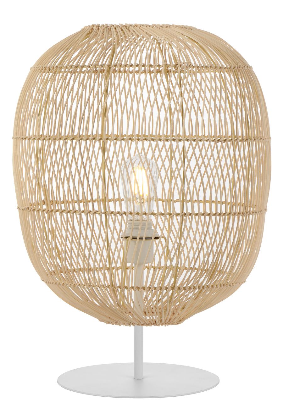 TFS 40 TABLE LAMP 25wE27max D400 H555 (2 parts) WHITE Base / NATURAL Shade