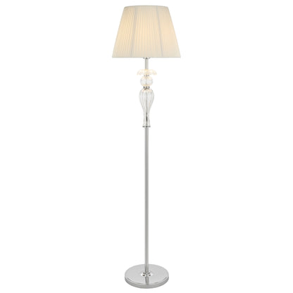 TFS FLOOR LAMP 25wE27max D400 H1650 foot swt CHROME/ CLEAR/ WHITE