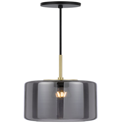 TFS MEDIUM PENDANT 25wE27max D:210 H:340 cab:2m BRASS MATT/SMOKE
