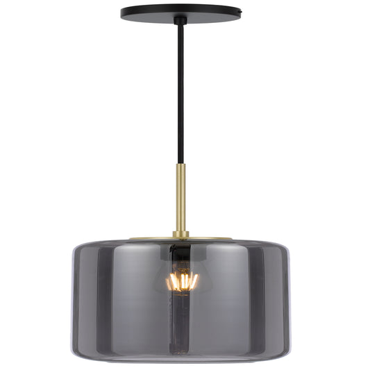 TFS MEDIUM PENDANT 25wE27max D:210 H:340 cab:2m BRASS MATT/SMOKE