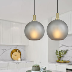 Lumoton TFS 30 PENDANT 25wE27max D:300 CAB:2m BLACK MATT/ GOLD/ GREY SMOKE