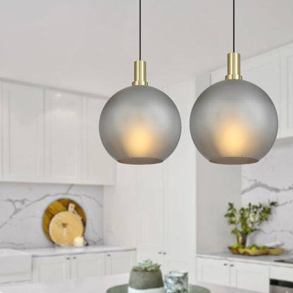 Lumoton TFS 30 PENDANT 25wE27max D:300 CAB:2m BLACK MATT/ GOLD/ GREY SMOKE
