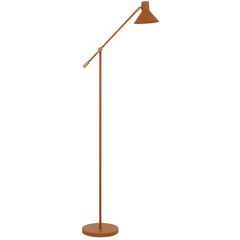 Astra TFS FLOOR LAMP 6wGU10max 631x250 H:1473 SHADE D:180 ORANGE SATIN / BRASS