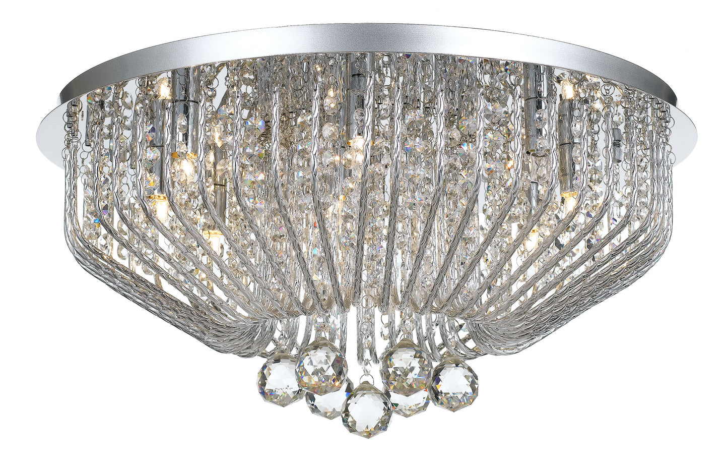 TFS 53 CTC 9x33wOSRAM G9 D:530 CHROME / CLEAR CRYSTAL BEADS