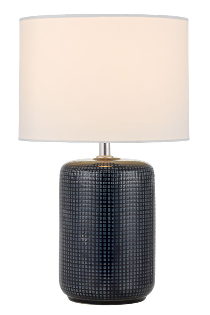 TFS CERAMIC TABLE LAMP 25wE27max H:390 D:240 BLUE/WHITE