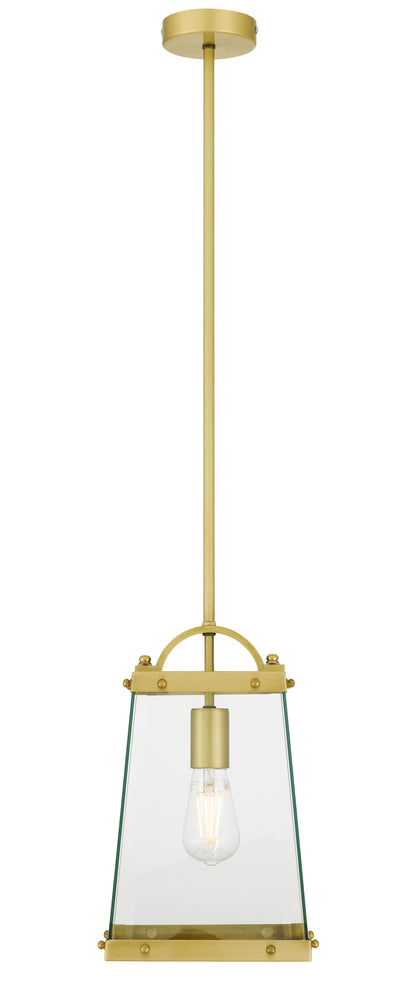 TFS 1 LIGHT SOLID BRASS PENDANT 25wE27max L:200H:330 BRASS / CLEAR