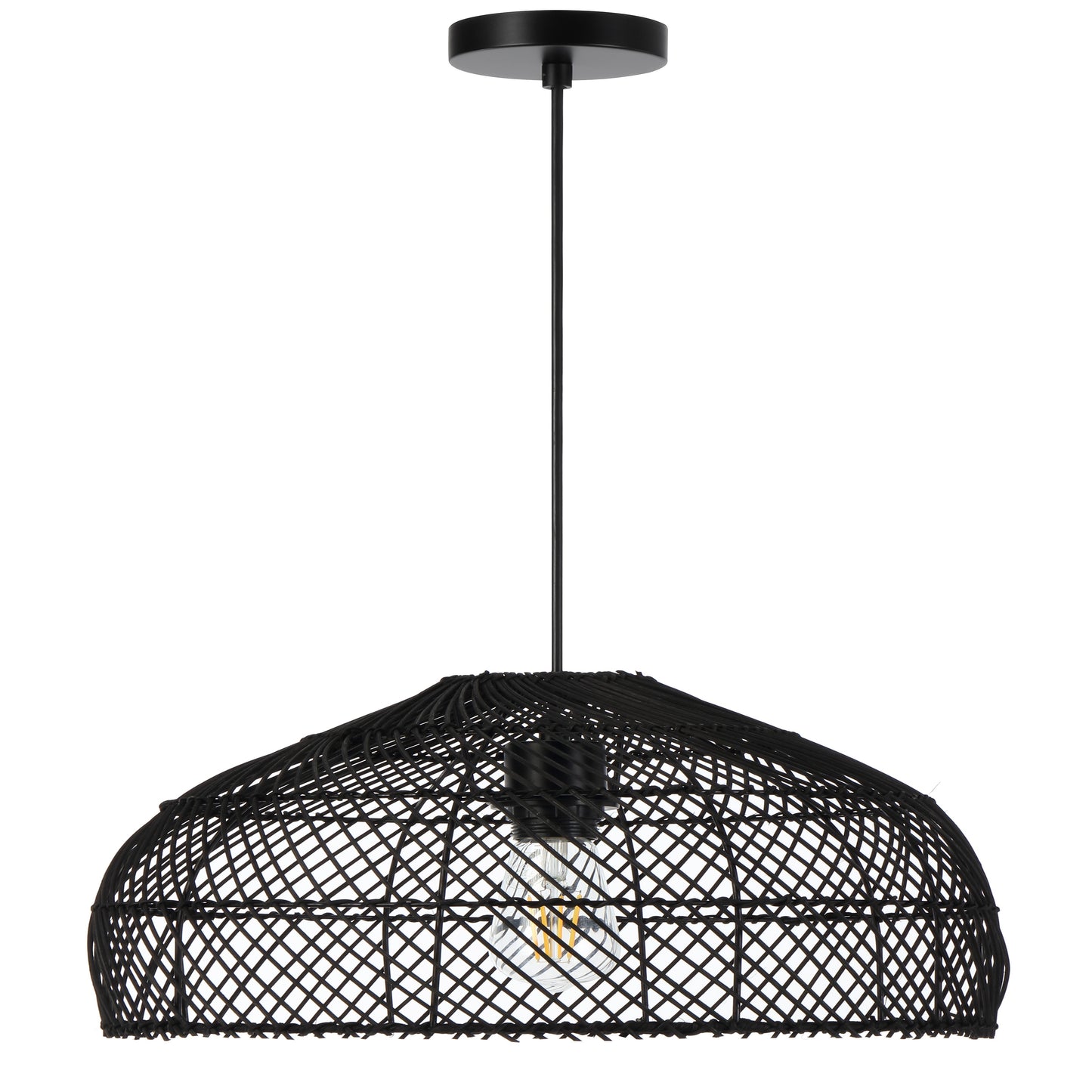 TFS 40 PENDANT 25wE27max D400 H230 cab1.5m BLACK RATTAN