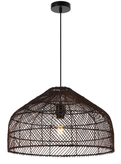 TFS 50 PENDANT 25wE27max D500 H300 cab1.5m BROWN RATTAN