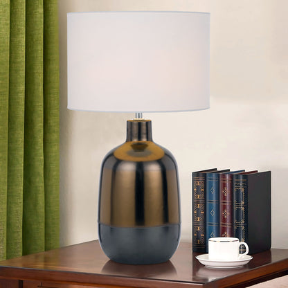 TFS CERAMIC TABLE LAMP 25wE27max D:300 H:535 line switch BRONZE / WHITE