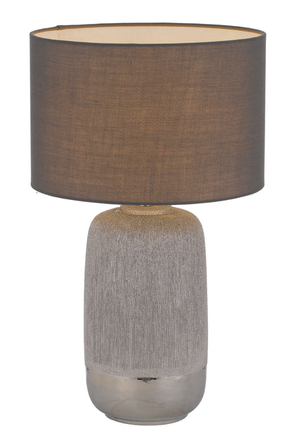 TFS CERAMIC TABLE LAMP 25wE27max H:470 D:280 SILVER/GREY