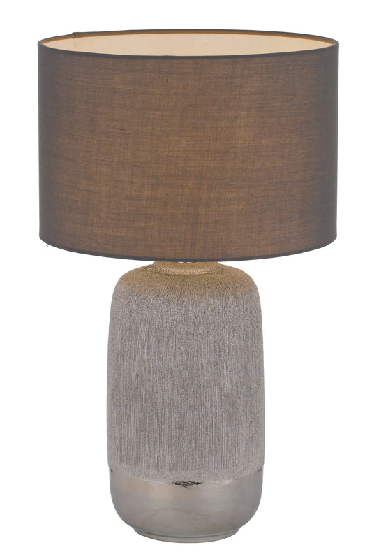 TFS CERAMIC TABLE LAMP 25wE27max H:470 D:280 SILVER/GREY