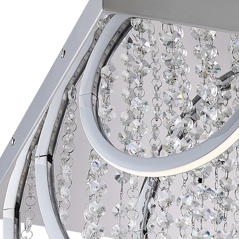 TFS CTC 32wLED 4000K L520 W520 H380 DIM+RGB BY RMTE 2700LM CHROME/CRYSTAL