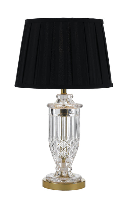 TFS TABLE LAMP 40wE27max D:290 H:510 GOLD CLEAR BLACK