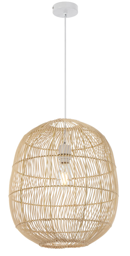 TFS 40 PENDANT 25wE27max D400 H430 cab1.5m NATURAL RATTAN