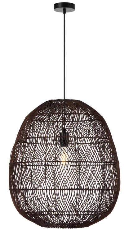 TFS 50 PENDANT 25wE27max D500 H550 cab1.5m BROWN RATTAN