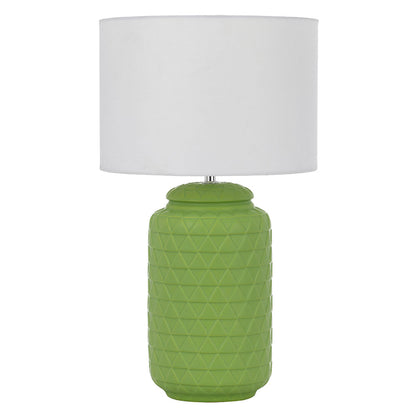 TFS CERAMIC TABLE LAMP 25wE27max D:300 H:530 GREEN / WHITE