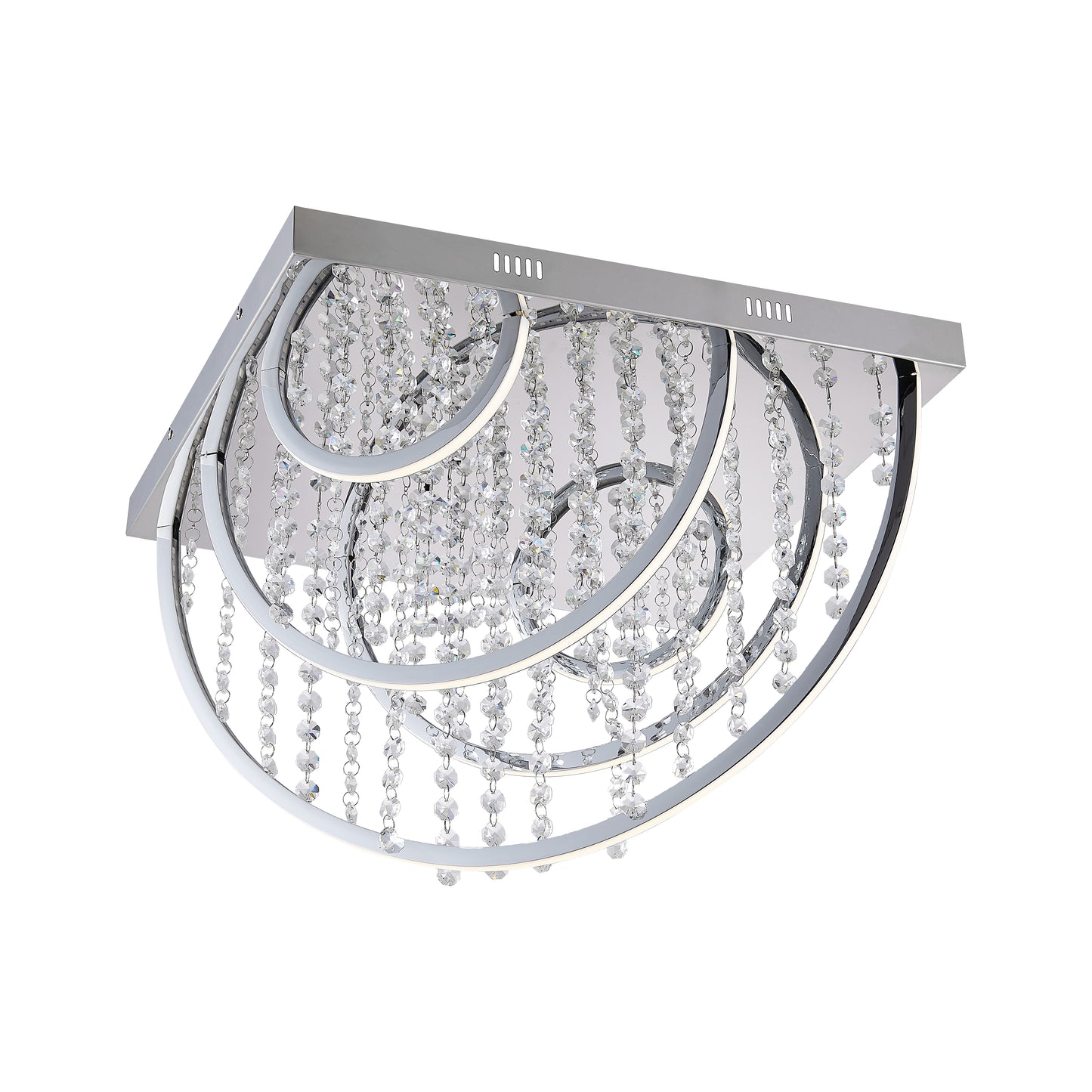 TFS CTC 32wLED 4000K L520 W520 H380 DIM+RGB BY RMTE 2700LM CHROME/CRYSTAL
