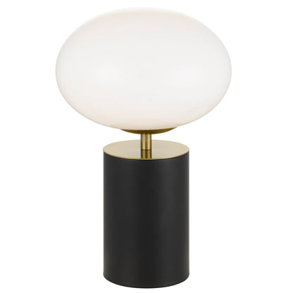 TFS TOUCH TABLE LAMP 5wE14 3000K D200 H320 BLACK / GOLD/ OPAL GLOSS