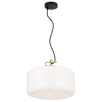 TFS LARGE PENDANT 25wE27max D:400 H:200 cab:2m BRASS MATT/OPAL