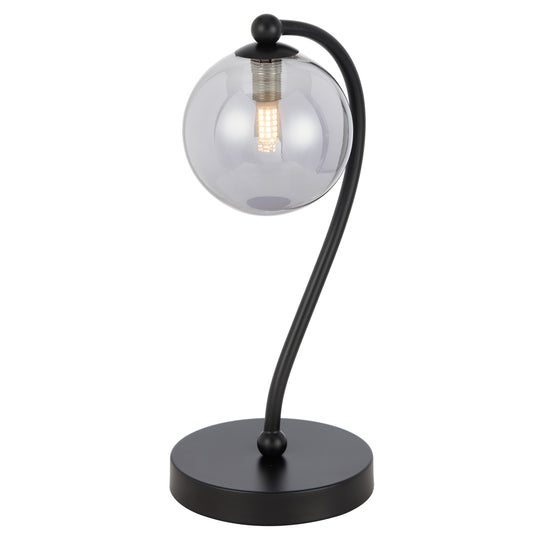 TFS TABLE LAMP 6wG9max KIT L160 W150 H350 BLACK MATT/ SMOKE
