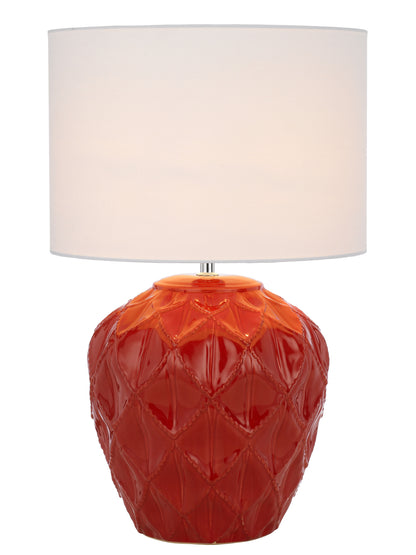 TFS CERAMIC TABLE LAMP 25wE27max D:330 H:540 RED / WHITE