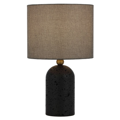 Murcia TFS TABLE LAMP 25wE27max D:250 H:420 inline swth BLACK TRAVERTNE/DARK ANT BRAS/ DGREY