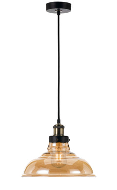 TFS 30 PENDANT 25wE27max D 300 H 225cable2.0 BLACK AMBER