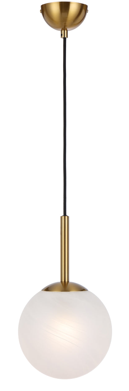 TFS 8 PENDANT 25w E27 D:200 CAB:2m ANTI GOLD / ALABASTRO