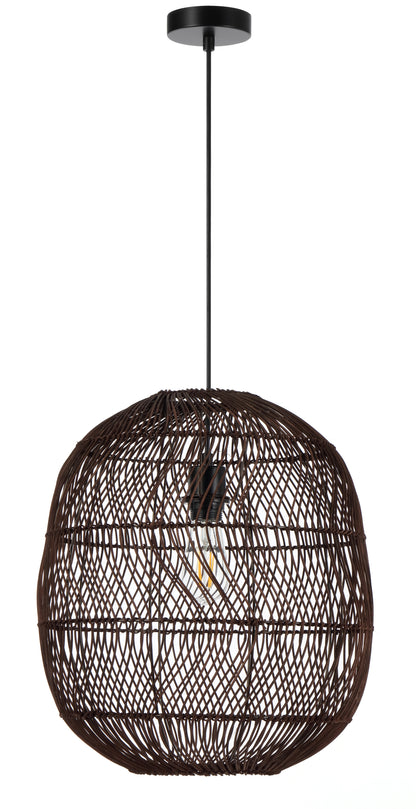 TFS 40 PENDANT 25wE27max D400 H430 cab1.5m BROWN RATTAN