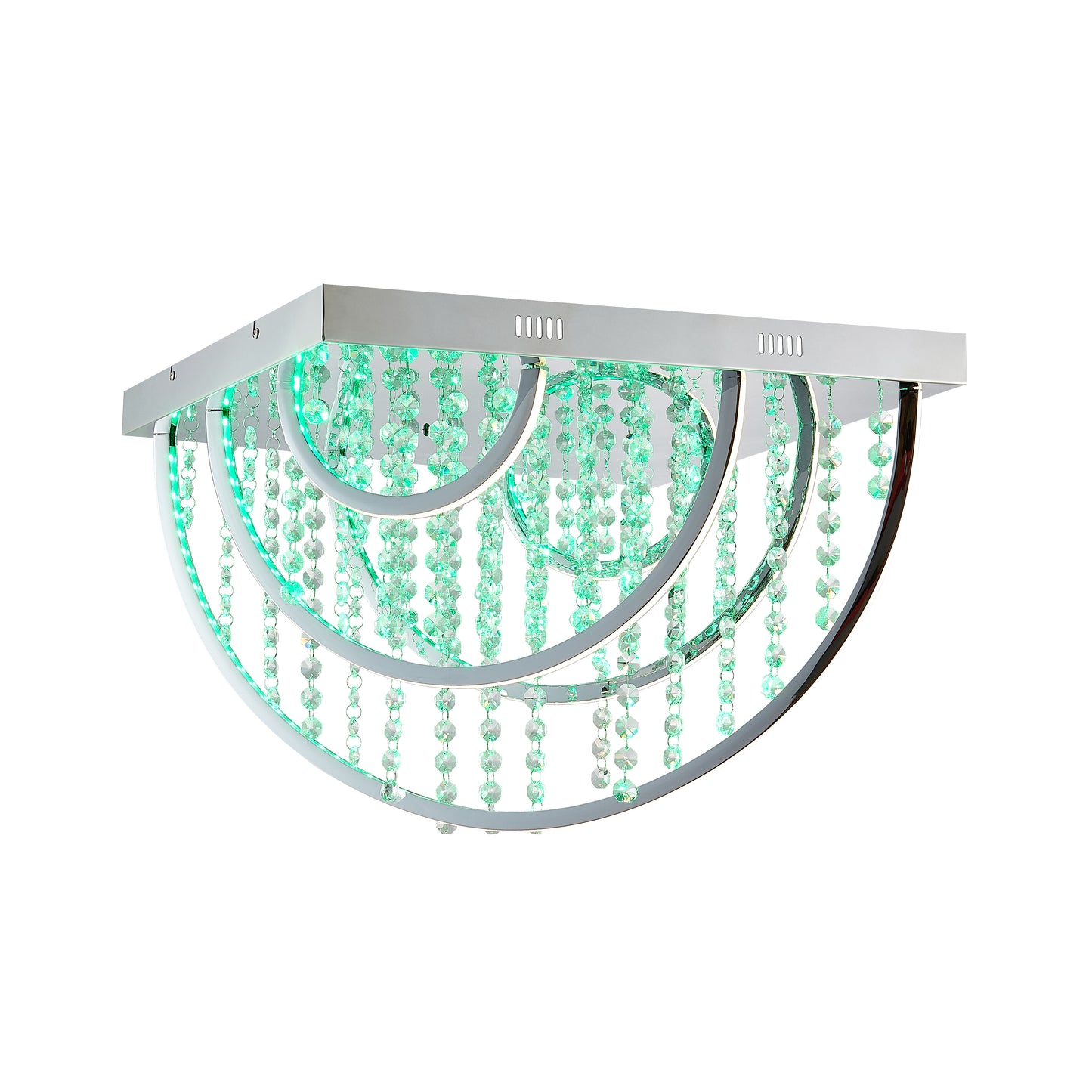 TFS CTC 32wLED 4000K L520 W520 H380 DIM+RGB BY RMTE 2700LM CHROME/CRYSTAL