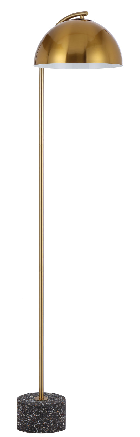TFS FLOOR LAMP 25wE27max L:400 W:180 H:1500 cable2.0 foot BLACK TERRAZZO / ANT GOLD