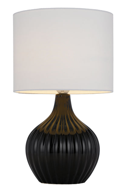 TFS CERAMIC TABLE LAMP 25wE27max H:440 D:260 BLACK / WHITE