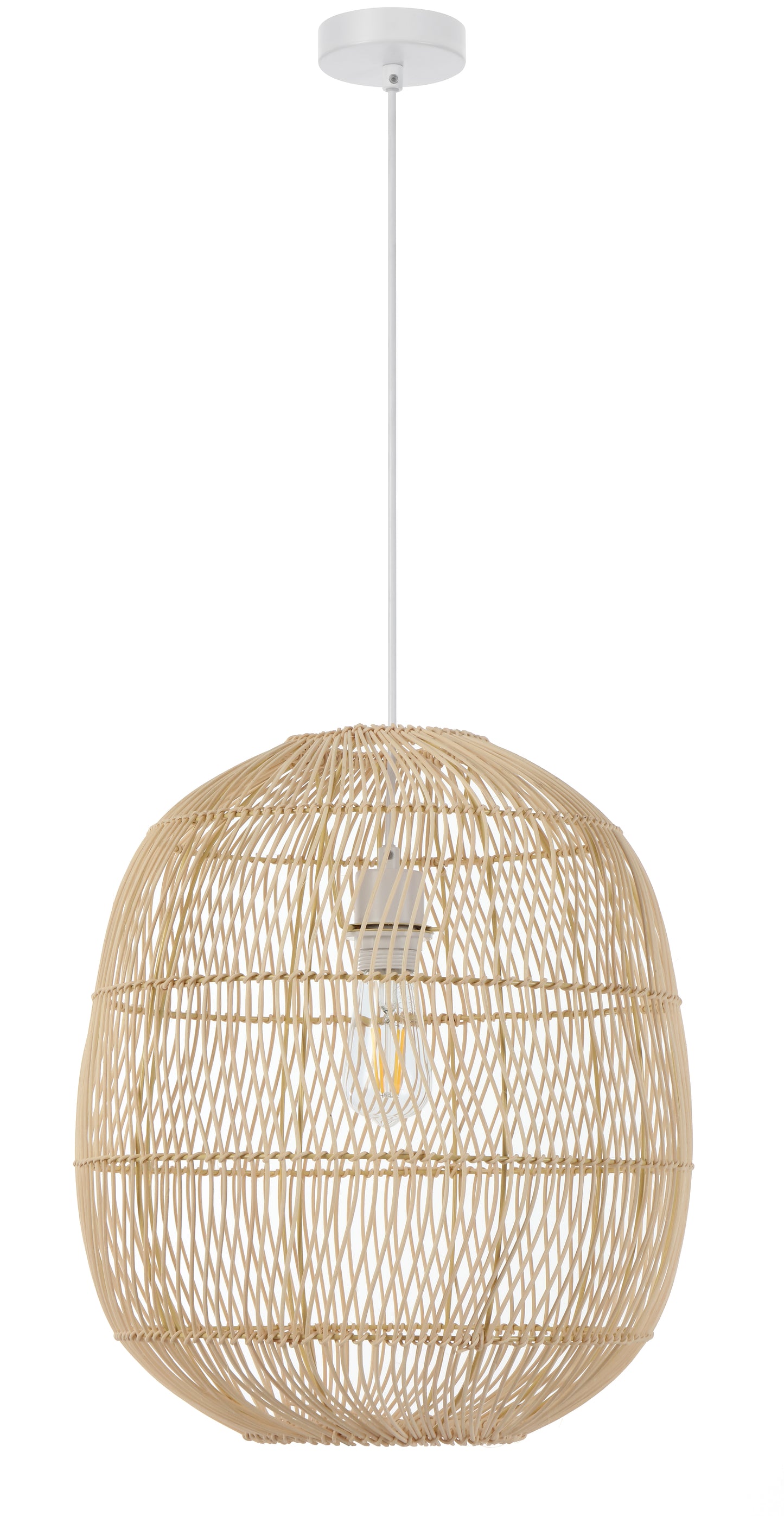 TFS 40 PENDANT 25wE27max D400 H430 cab1.5m NATURAL RATTAN